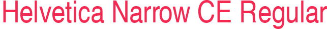 Helvetica Narrow CE Regular